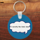 Porte-clés J'adore secrètement la bande dessinée sans ! (Recto)