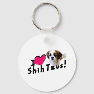 Porte-clés J'adore Shih Tzus !