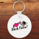 Porte-clés J'adore Shih Tzus ! (Recto)