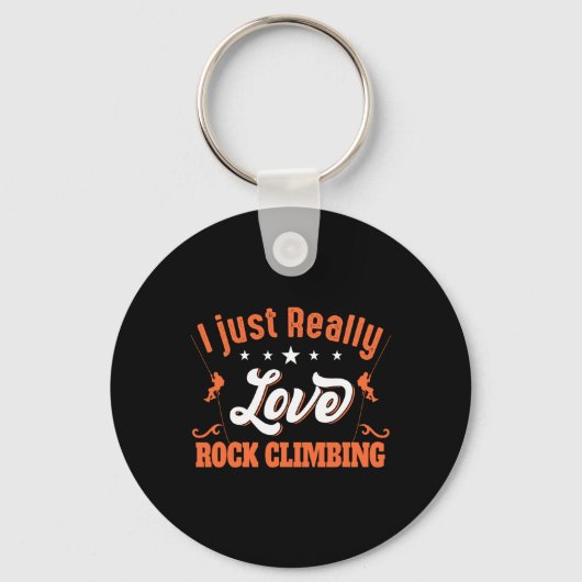 Porte-clés J'adore vraiment l'escalade - Rocher de Bouldering (Recto)