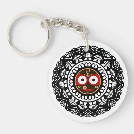 Porte-clés Jagannath jai jagannath lord de l'univers (Devant)