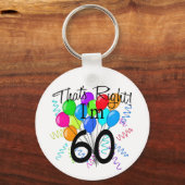 Porte-clés J'ai 60 ans - Anniversaire (Recto)