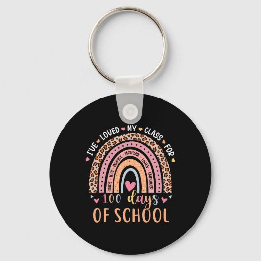 Porte-clés J'Ai Aimé Mon Cl Pendant 100 Jours École Rainbow T (Recto)