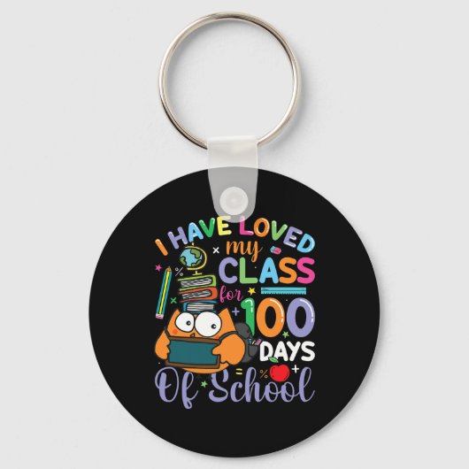 Porte-clés J'Ai Aimé Mon Cours Pendant 100 Jours D'École 100E (Recto)