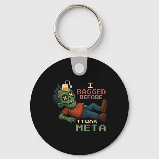 Porte-clés J'ai bagué avant que ce soit Meta Pixel Zombie Gam (Recto)