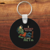 Porte-clés J'ai bagué avant que ce soit Meta Pixel Zombie Gam (Recto)