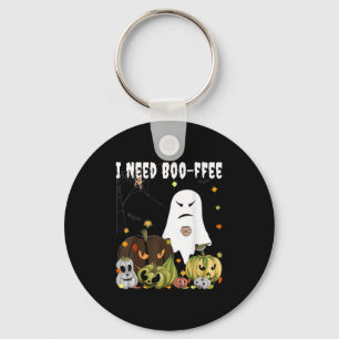 Porte-clés J'ai besoin de Boo-ffee Fantôme Citrouille de la S
