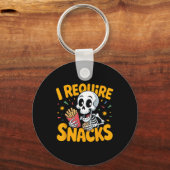 Porte-clés J'Ai Besoin De Snacks Amusants Halloween Skeleton (Recto)