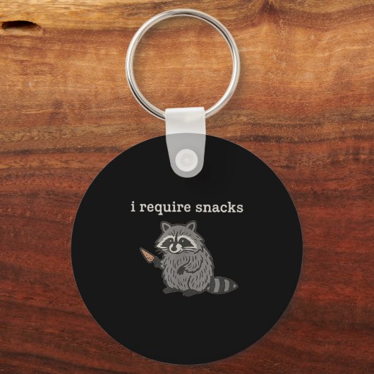 Porte-clés J'Ai Besoin De Snacks Chemise Raccoon Hommes Femme (Recto)