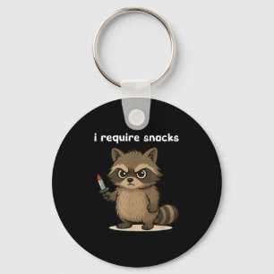 Porte-clés J'Ai Besoin De Snacks Funny Raccoon