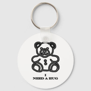 Porte-clés J'ai besoin d'un gros ours Black Gibney Le MUSÉE Z
