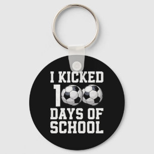 Porte-clés J'ai botté 100 jours de soccer scolaire garçons en