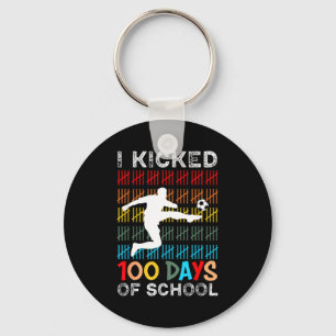 Porte-clés J'ai botté 100 jours de sport de football scolaire