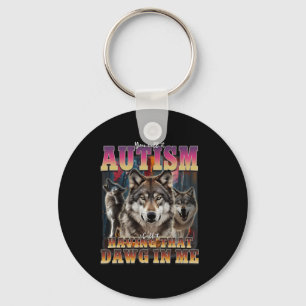 Porte-clés J'Ai Ce Dawg In Me Wolves 90s Sensibilisation sur