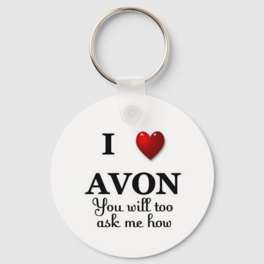 Porte-clés j'ai coeur avon me demande comment (Recto)