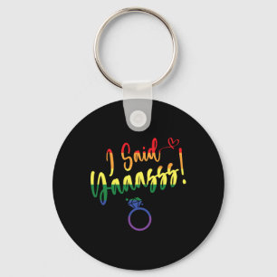 Porte-clés J'Ai Dit Oui Gay Lgbtq Pride Rainbow Groom Bachelo