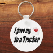 Porte-clés J'ai donné mon coeur à un camion (Recto)