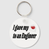 Porte-clés J'ai donné mon coeur à un ingénieur (Verso)