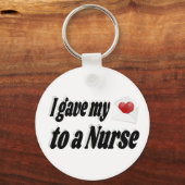 Porte-clés J'ai donné mon coeur à une infirmière (Recto)