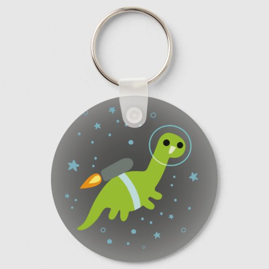 Porte-clés "J'Ai Du Jetpack !" Brontosaurus volant avec Jetpa (Recto)