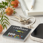 Porte-clés J'Ai Écrasé 100 Jours D'École (Devant Droit)