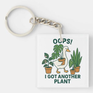 Porte-clés J'ai Encore Une Plante Mignonne Oie Idiote Amoureu
