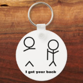 Porte-clés J'ai eu ton dos (Recto)