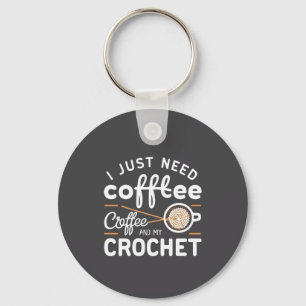 Porte-clés J'ai juste besoin de café et de mon art de citatio
