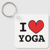 Porte-clés J'ai le coeur rouge personnalisé YOGA (Recto)