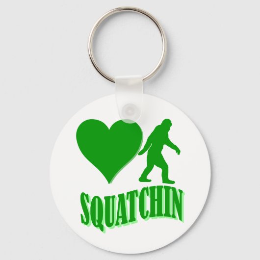 Porte-clés J'ai le coeur squatchine (Recto)