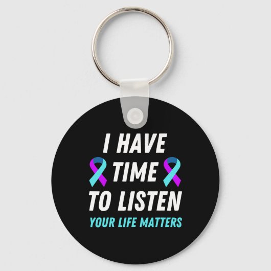 Porte-clés J'Ai Le Temps D'Écouter La Sensibilisation À La Pr (Recto)