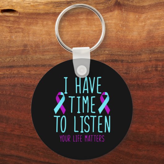 Porte-clés J'Ai Le Temps D'Écouter La Sensibilisation À La Pr (Recto)