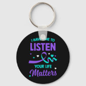 Porte-clés J'Ai Le Temps D'Écouter L'Accusé De Suicide En San (Recto)