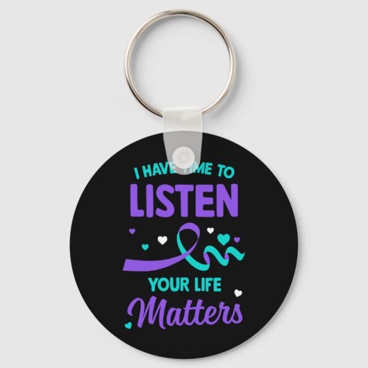 Porte-clés J'Ai Le Temps D'Écouter L'Accusé De Suicide En San (Recto)