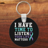 Porte-clés J'Ai Le Temps D'Écouter Votre Vie, Ça Compte Pour  (Verso)
