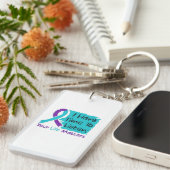 Porte-clés 💜 J'ai le temps d'écouter ; votre vie compte (Devant droit)