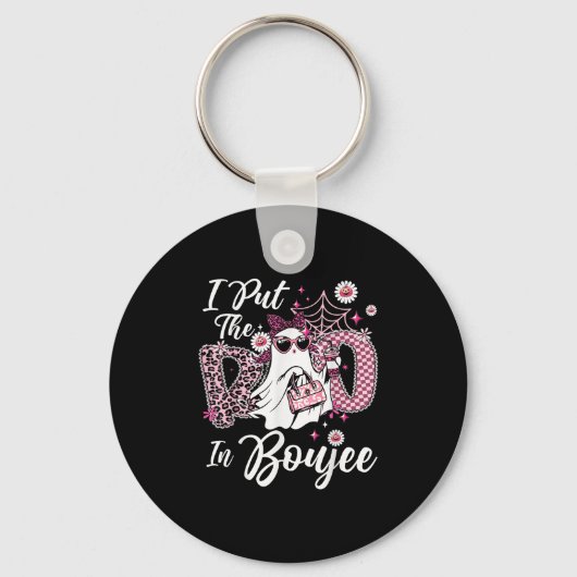 Porte-clés J'Ai Mis Le Boo À Boujee Ghost Funny Nk Leopard Ha (Recto)
