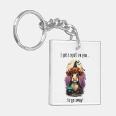 Porte-clés J'Ai Mis Un Signe Sur Vous Grumpy Highland Cow Wit (Devant gauche)