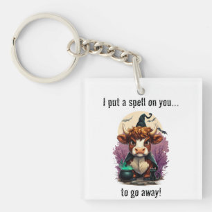 Porte-clés J'Ai Mis Un Signe Sur Vous Grumpy Highland Cow Wit