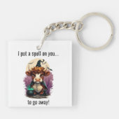 Porte-clés J'Ai Mis Un Signe Sur Vous Grumpy Highland Cow Wit (Dos)
