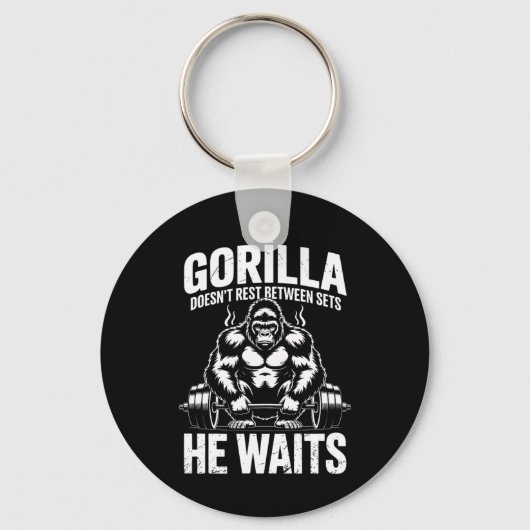 Porte-clés J'Ai Obtenu Ce Gorilla En Moi Gros Phase Gym Entra (Recto)