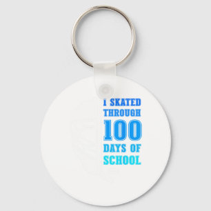 Porte-clés J'ai patiné pendant 100 jours d'école garçon de ho