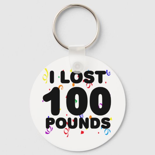 Porte-clés J'Ai Perdu 100 Livres De Fête (Recto)