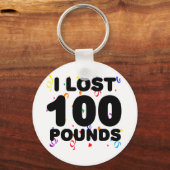 Porte-clés J'Ai Perdu 100 Livres De Fête (Recto)