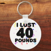 Porte-clés J'Ai Perdu 40 Livres De Fête (Recto)