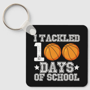 Porte-clés J'ai relevé le défi de 100 jours de basket-ball sc