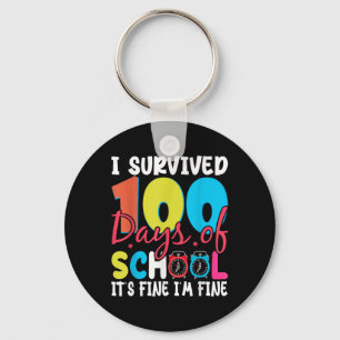 Porte-clés J'Ai Survécu 100 Jours De L'École Son Amende Im Am
