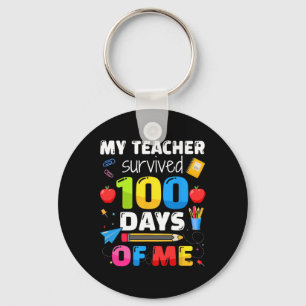 Porte-clés J'ai survécu 100 jours de moi pour la 100e journée
