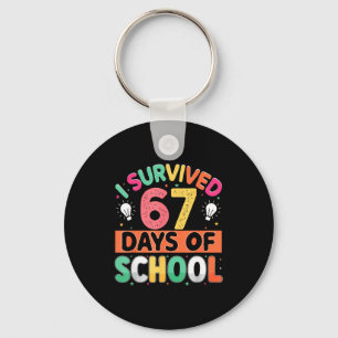 Porte-clés J'ai survécu 67 jours d'école Bruh élèves six sept