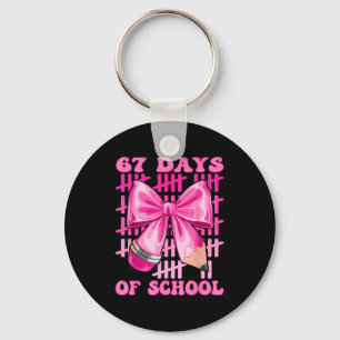 Porte-clés J'ai survécu 67 jours d'école design de professeur